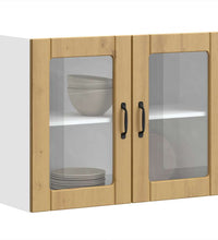 Küchen-Hängeschrank mit Glastür Artisan-Eiche Holzwerkstoff