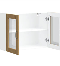 Küchen-Hängeschrank mit Glastür Artisan-Eiche Holzwerkstoff