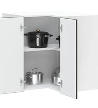 Küchen-Eckhängeschrank Lucca Schwarz Holzwerkstoff