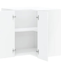 Küchen-Eckhängeschrank Lucca Hochglanz-Weiß Holzwerkstoff