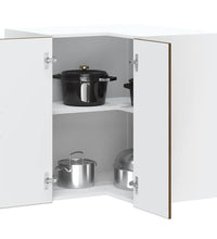 Küchen-Eckhängeschrank Lucca Braun Eichen-Optik Holzwerkstoff