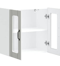 Küchen-Hängeschrank mit Glastür Lucca Weiß Holzwerkstoff