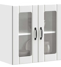Küchen-Hängeschrank mit Glastür Lucca Weiß Holzwerkstoff