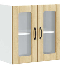 Küchen-Hängeschrank mit Glastür Sonoma-Eiche Holzwerkstoff