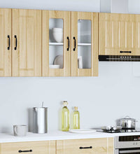 Küchen-Hängeschrank mit Glastür Sonoma-Eiche Holzwerkstoff