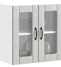 Küchen-Hängeschrank mit Glastür Lucca Betongrau Holzwerkstoff