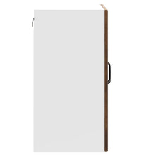 Küchen-Hängeschrank mit Glastür Räuchereiche Holzwerkstoff