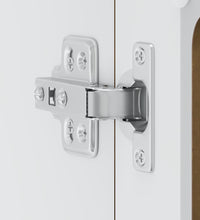 Küchen-Hängeschrank mit Glastür Räuchereiche Holzwerkstoff