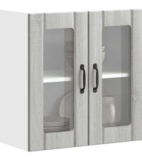 Küchen-Hängeschrank mit Glastür Lucca Grau Sonoma Holzwerkstoff