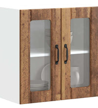 Küchen-Hängeschrank mit Glastür Altholz-Optik Holzwerkstoff