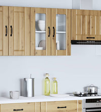Küchen-Hängeschrank mit Glastür Artisan-Eiche Holzwerkstoff