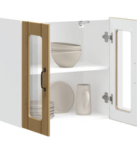 Küchen-Hängeschrank mit Glastür Artisan-Eiche Holzwerkstoff