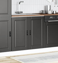 Spülenunterschrank Porto Schwarz 80x46x81,5 cm Holzwerkstoff