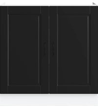 Spülenunterschrank Porto Schwarz 80x46x81,5 cm Holzwerkstoff