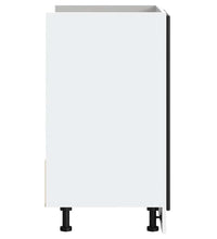 Spülenunterschrank Porto Schwarz 80x46x81,5 cm Holzwerkstoff