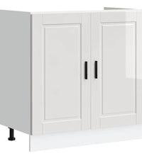 Spülenunterschrank Porto Hochglanz-Weiß 80x46x81,5 cm