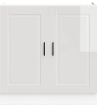 Spülenunterschrank Porto Hochglanz-Weiß 80x46x81,5 cm