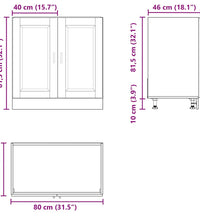 Spülenunterschrank Porto Sonoma-Eiche 80x46x81,5 cm