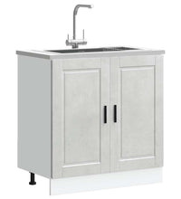 Spülenunterschrank Porto Betongrau 80x46x81,5 cm Holzwerkstoff