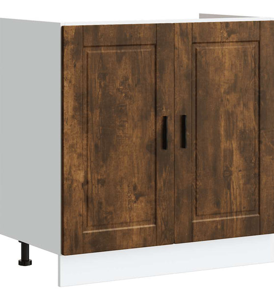 Spülenunterschrank Porto Räuchereiche 80x46x81,5 cm