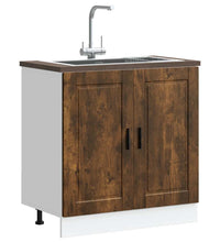 Spülenunterschrank Porto Räuchereiche 80x46x81,5 cm