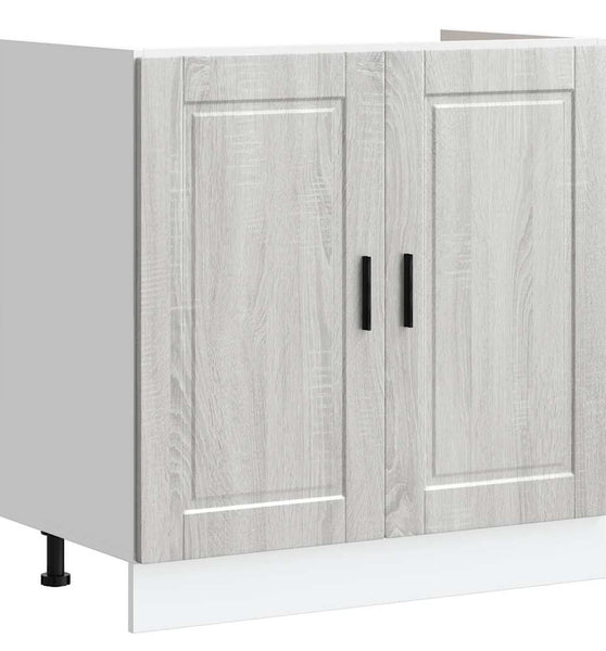 Spülenunterschrank Porto Grau Sonoma 80x46x81,5cm Holzwerkstoff