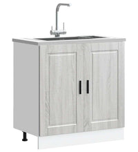 Spülenunterschrank Porto Grau Sonoma 80x46x81,5cm Holzwerkstoff