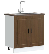 Spülenunterschrank Porto Braun Eichen-Optik 80x46x81,5 cm