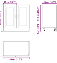 Spülenunterschrank Porto Altholz-Optik 80x46x81,5 cm