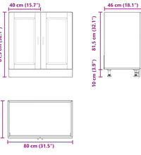Spülenunterschrank Porto Artisan-Eiche 80x46x81,5 cm