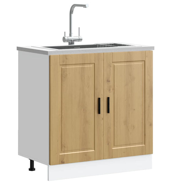 Spülenunterschrank Porto Artisan-Eiche 80x46x81,5 cm