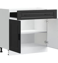 Küchenunterschrank Porto Schwarz Holzwerkstoff