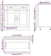 Küchenunterschrank Porto Sonoma-Eiche Holzwerkstoff