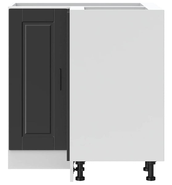 Küchen-Eckunterschrank Porto Schwarz Holzwerkstoff