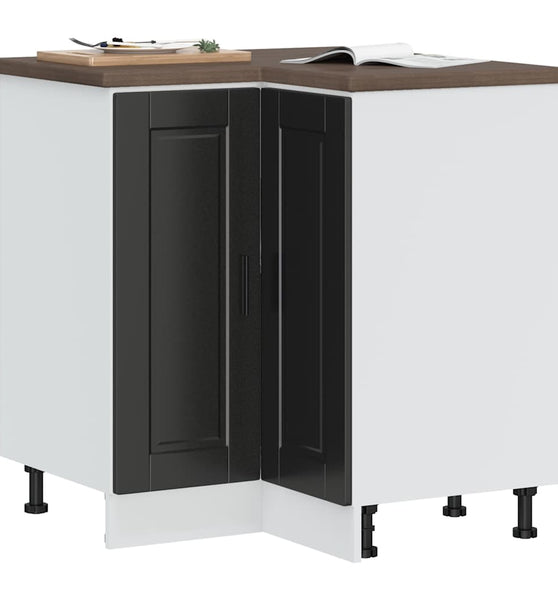 Küchen-Eckunterschrank Porto Schwarz Holzwerkstoff