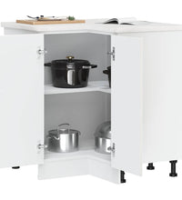 Küchen-Eckunterschrank Porto Hochglanz-Weiß Holzwerkstoff