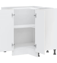 Küchen-Eckunterschrank Porto Hochglanz-Weiß Holzwerkstoff