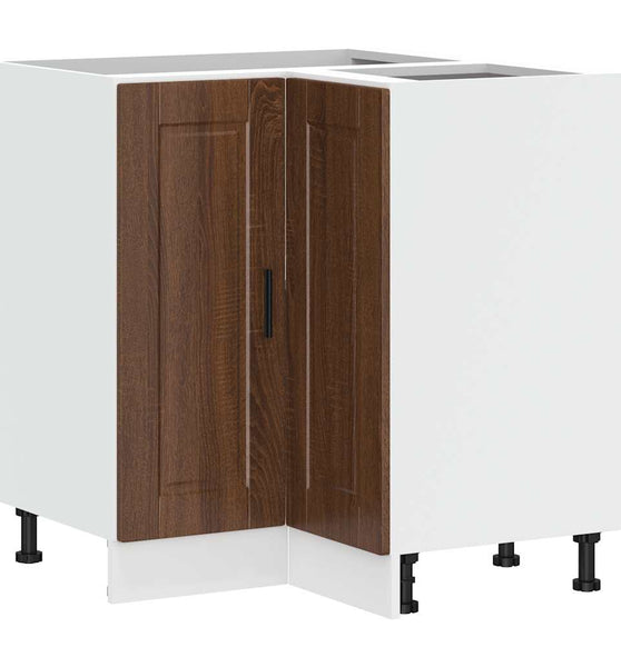 Küchen-Eckunterschrank Porto Braun Eichen-Optik Holzwerkstoff