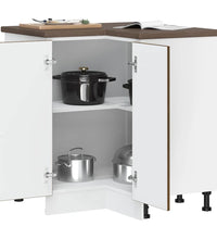 Küchen-Eckunterschrank Porto Braun Eichen-Optik Holzwerkstoff