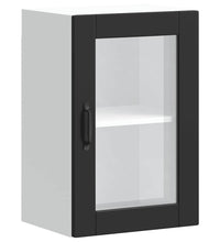 Küchen-Hängeschrank mit Glastür Porto Schwarz
