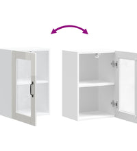 Küchen-Hängeschrank mit Glastür Porto Hochglanz-Weiß