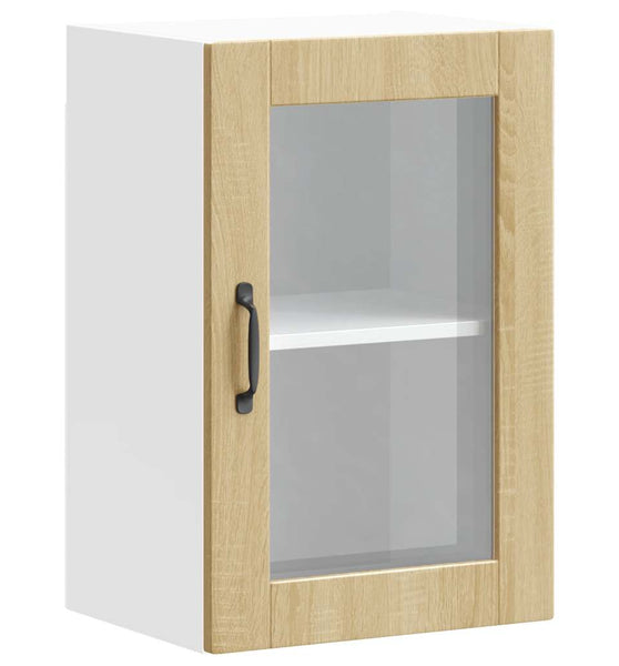 Küchen-Hängeschrank mit Glastür Porto Sonoma-Eiche