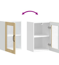 Küchen-Hängeschrank mit Glastür Porto Sonoma-Eiche