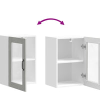 Küchen-Hängeschrank mit Glastür Porto Betongrau