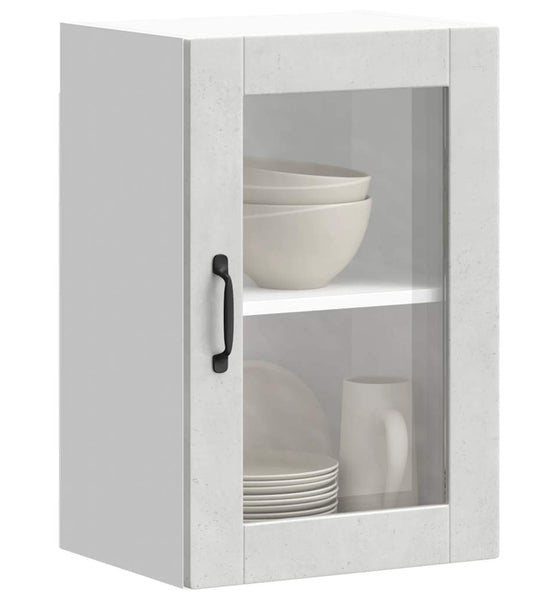 Küchen-Hängeschrank mit Glastür Porto Betongrau