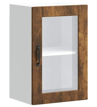 Küchen-Hängeschrank mit Glastür Porto Räuchereiche