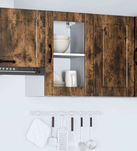 Küchen-Hängeschrank mit Glastür Porto Räuchereiche