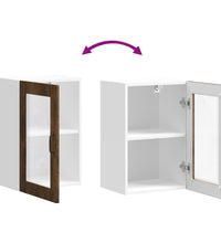 Küchen-Hängeschrank mit Glastür Porto Räuchereiche