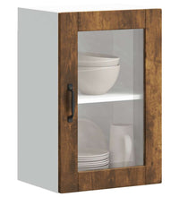 Küchen-Hängeschrank mit Glastür Porto Räuchereiche
