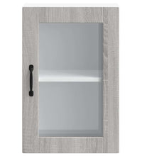 Küchen-Hängeschrank mit Glastür Porto Grau Sonoma